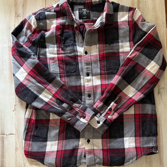 Vans Men's Red, Black, and Gray Plaid Shirt - Picture 1 of 6